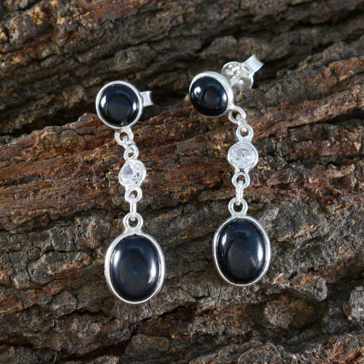 Black-Onyx-French-Anna-multiple-Stud-Black-Sterling-Silver-Earring