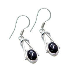 Black-Onyx-Korean-Bianca-multiple-Dangle-Black-Silver-Earring