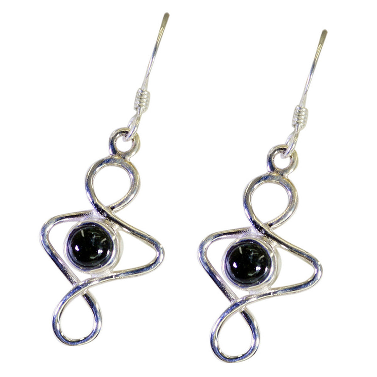 Black-Onyx-American-Ellie-Solitaire-Dangle-Black-Silver-Earring