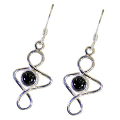 Black-Onyx-American-Ellie-Solitaire-Dangle-Black-Silver-Earring