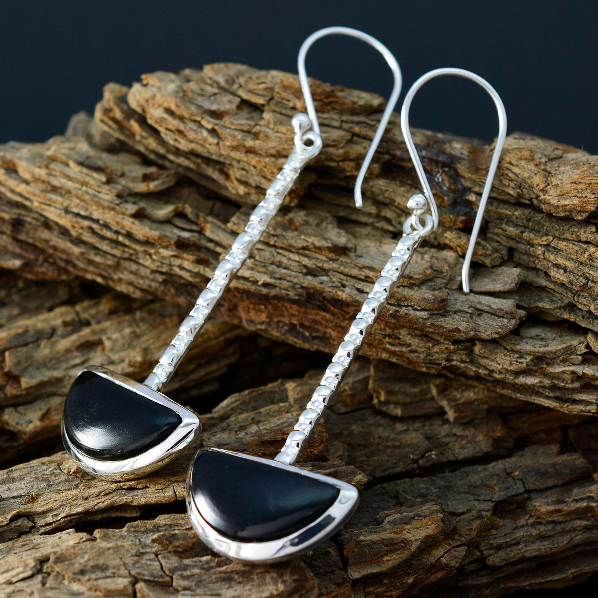 Black-Onyx-Moroccan-Emily-Solitaire-Dangle-Black-Sterling-Silver-Earring