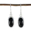 Black-Onyx-Egyptian-Emma-Solitaire-Dangle-Black-Silver-Earring