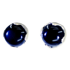 Black-Onyx-Japanese-Freya-Solitaire-Stud-Black-Silver-Earring