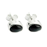 Black-Onyx-Mexican-Greta-Solitaire-Stud-Black-925-Silver-Earring