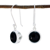 Black-Onyx-Korean-Autumn-multiple-Dangle-Black-Sterling-Silver-Earring