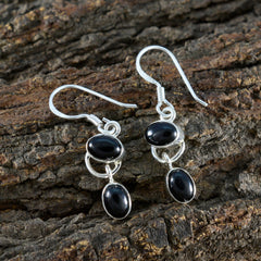Black-Onyx-Japanese-Micaela-multiple-Dangle-Black-Silver-Earring