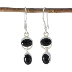 Black-Onyx-Japanese-Micaela-multiple-Dangle-Black-Silver-Earring