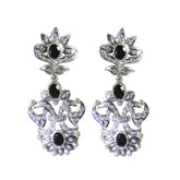 Black-Onyx-Indian-Aisha-multiple-Stud-Black-Silver-Earring