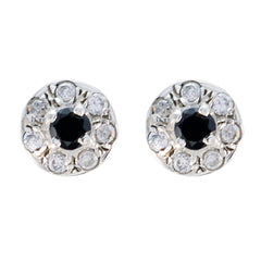 Black-Onyx-Middle-Eastern-Carolina-multiple-Stud-Black-Silver-Earring