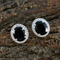 Black-Onyx-Japanese-Ivy-multiple-Stud-Black-925-Silver-Earring