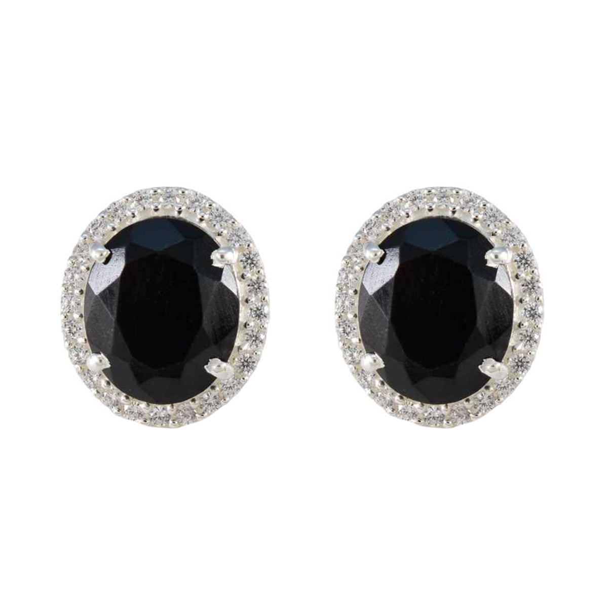 Black-Onyx-Japanese-Ivy-multiple-Stud-Black-925-Silver-Earring