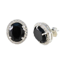 Black-Onyx-Japanese-Ivy-multiple-Stud-Black-925-Silver-Earring