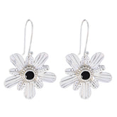 Black-Onyx-Russian-Lily-Solitaire-Dangle-Black-Sterling-Silver-Earring