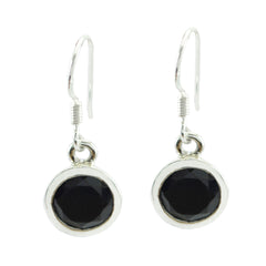 Black-Onyx-Moroccan-Lucia-Solitaire-Dangle-Black-Silver-Earring