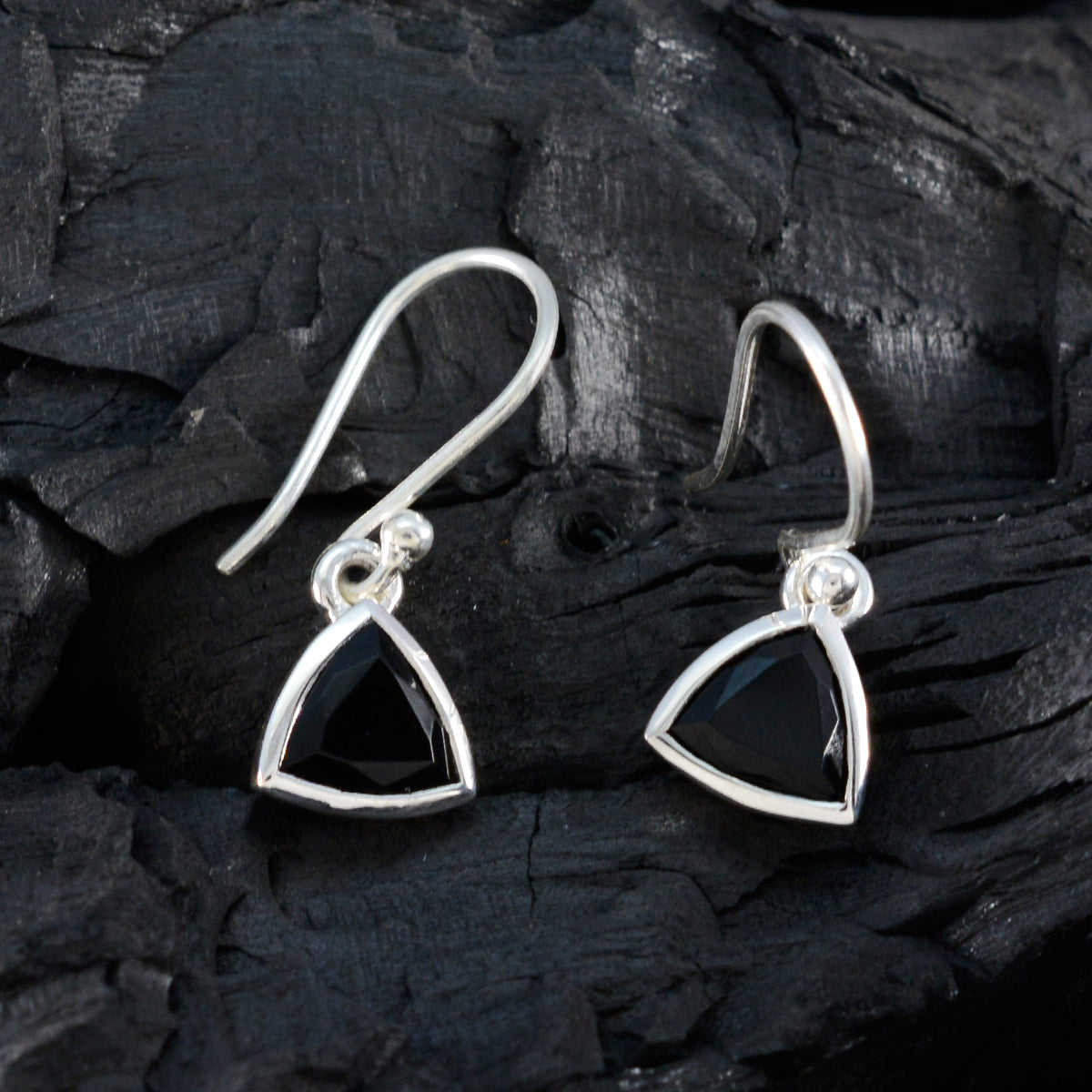 Black-Onyx-Russian-Chen-Solitaire-Dangle-Black-925-Silver-Earring