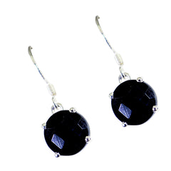 Black-Onyx-Italian-Mia-Solitaire-Dangle-Black-Sterling-Silver-Earring
