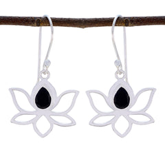 Black-Onyx-French-Olivia-Solitaire-Dangle-Black-92.5-Silver-Earring