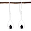 Black-Onyx-Egyptian-Savannah-Solitaire-Dangle-Black-Silver-Earring