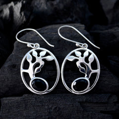 Black-Onyx-American-Scarlett-Solitaire-Dangle-Black-Silver-Earring