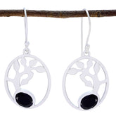 Black-Onyx-American-Scarlett-Solitaire-Dangle-Black-Silver-Earring