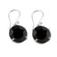 Black-Onyx-Italian-Stella-Solitaire-Dangle-Black-Silver-Earring