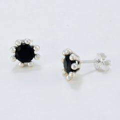 Black-Onyx-Egyptian-Dayana-Solitaire-Stud-Black-925-Sterling-Silver-Earring