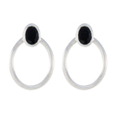 Black-Onyx-Middle-Eastern-Nora-Solitaire-Stud-Black-Silver-Earring