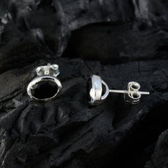 Black-Onyx-Korean-Haruka-Solitaire-Stud-Black-925-Sterling-Silver-Earring