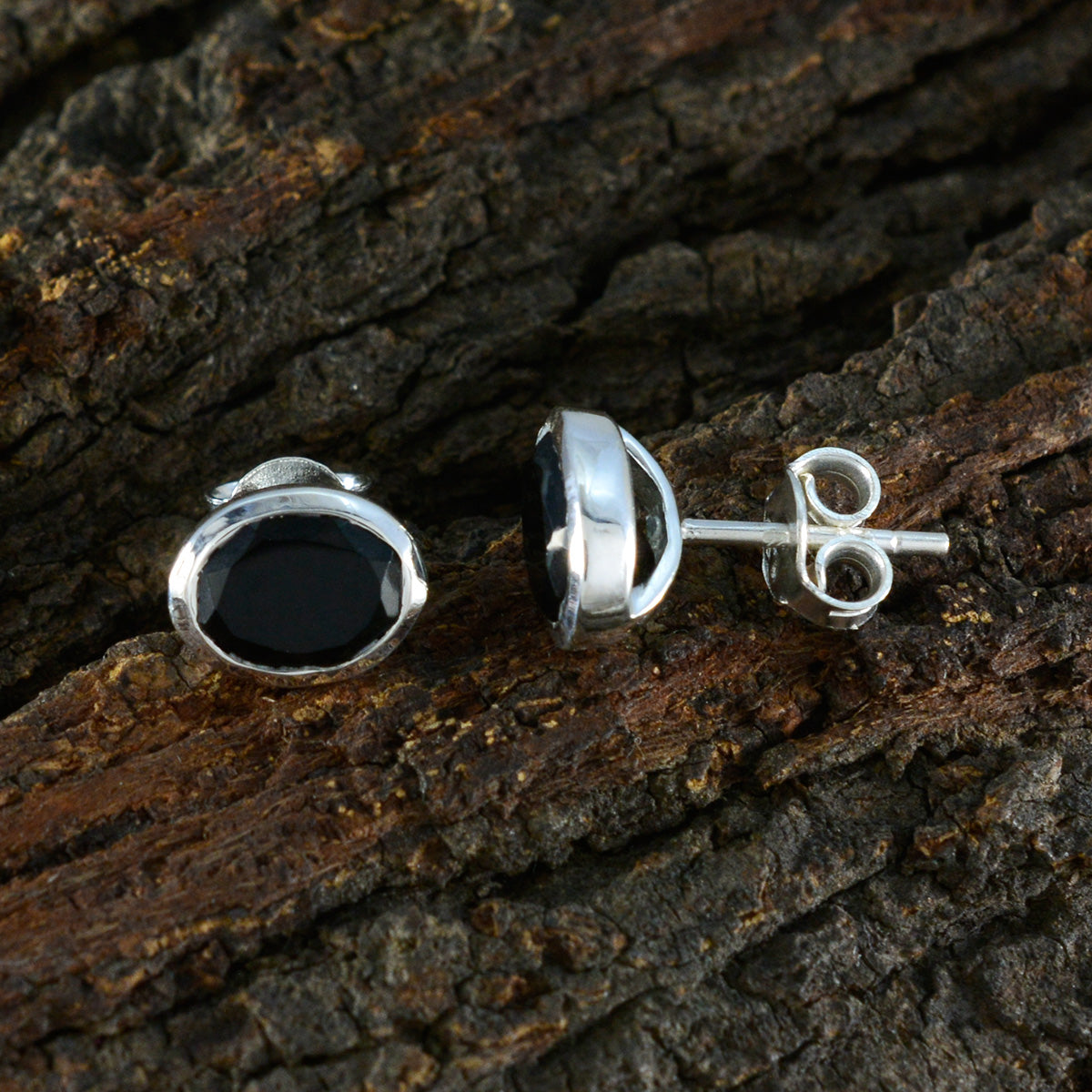 Black-Onyx-Korean-Haruka-Solitaire-Stud-Black-925-Sterling-Silver-Earring