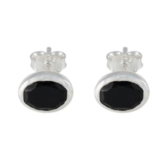 Black-Onyx-Korean-Haruka-Solitaire-Stud-Black-925-Sterling-Silver-Earring