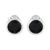 Black-Onyx-American-Seo-yeon-Solitaire-Stud-Black-925-Sterling-Silver-Earring