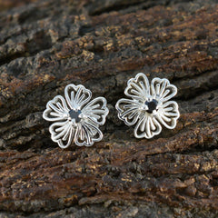 Black-Onyx-American-Bruna-Solitaire-Stud-Black-92.5-Silver-Earring