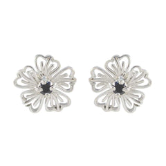 Black-Onyx-American-Bruna-Solitaire-Stud-Black-92.5-Silver-Earring