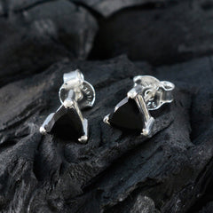 Black-Onyx-Moroccan-Carolina-Solitaire-Stud-Black-Silver-Earring