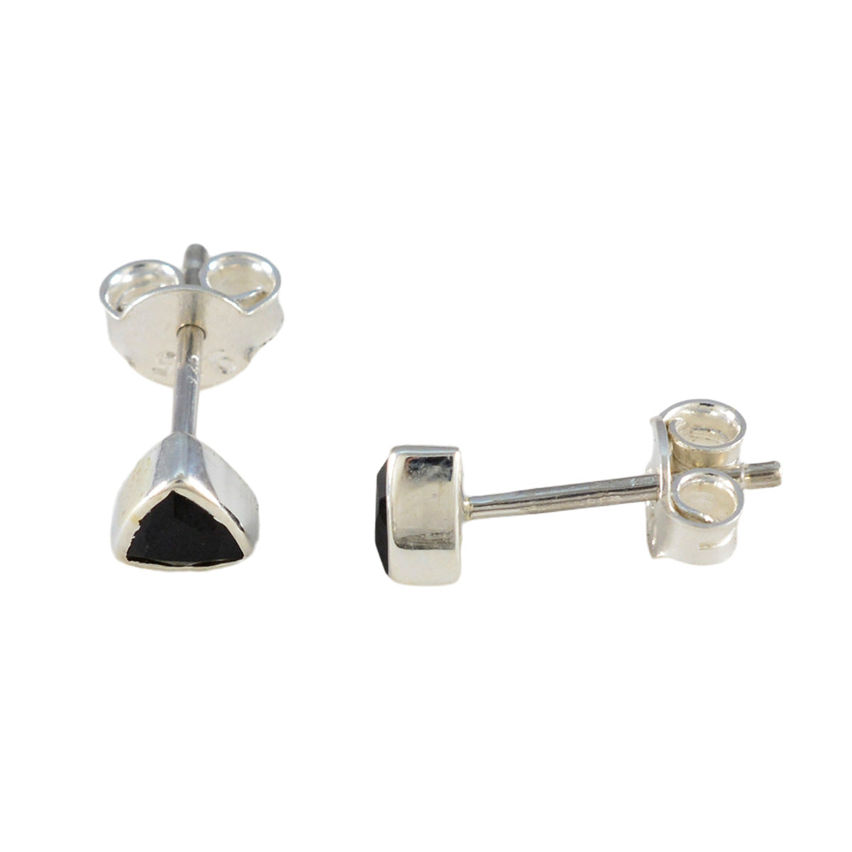 Black-Onyx-American-María-Solitaire-Stud-Black-925-Silver-Earring