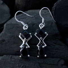 Black-Onyx-German-Rosa-multiple-Dangle-Black-92.5-Silver-Earring