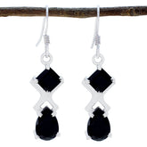 Black-Onyx-German-Rosa-multiple-Dangle-Black-92.5-Silver-Earring