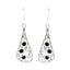 Black-Onyx-Korean-Paula-multiple-Dangle-Black-92.5-Silver-Earring