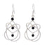 Black-Onyx-American-Marie-multiple-Dangle-Black-92.5-Silver-Earring