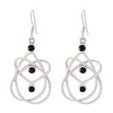 Black-Onyx-American-Marie-multiple-Dangle-Black-92.5-Silver-Earring