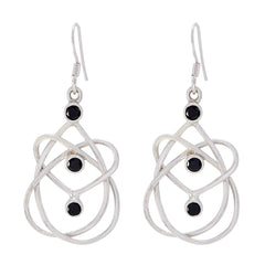 Black-Onyx-American-Marie-multiple-Dangle-Black-92.5-Silver-Earring