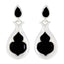 Black-Onyx-Egyptian-Ellie-Toi-et-Moi-Stud-Black-925-Sterling-Silver-Earring