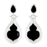 Black-Onyx-Egyptian-Ellie-Toi-et-Moi-Stud-Black-925-Sterling-Silver-Earring