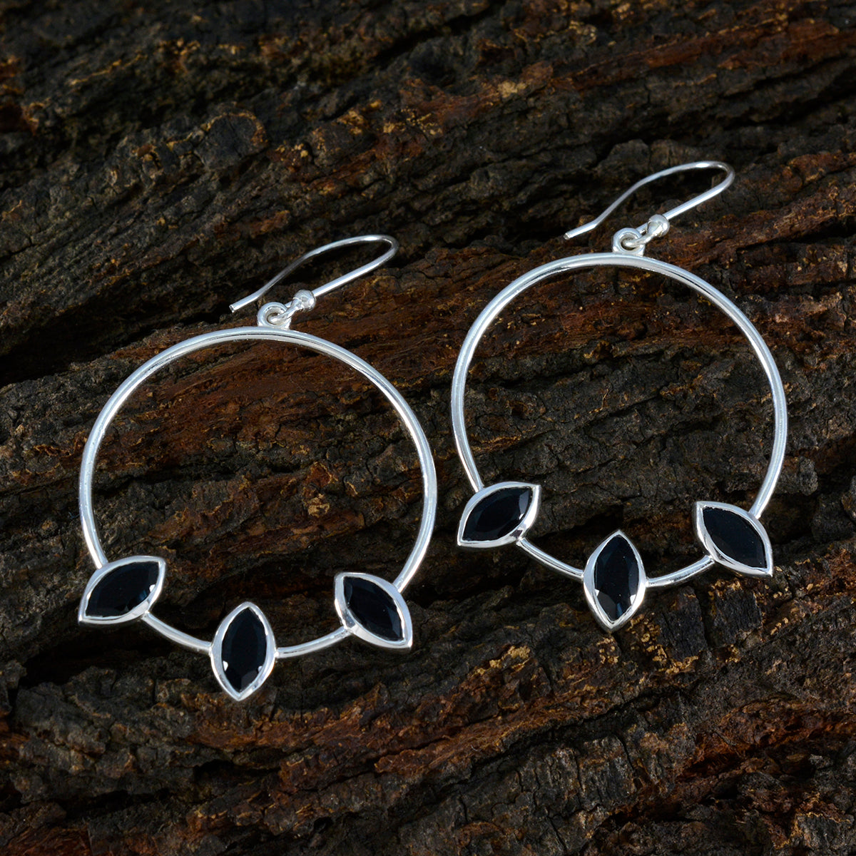 Black-Onyx-Moroccan-Leah-Trilogy-Dangle-Black-Sterling-Silver-Earring