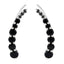 Black-Onyx-African-Yuki-multiple-EarCuff-Black-Silver-Earring