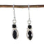 Black-Onyx-Spanish-Anna-Toi-et-Moi-Dangle-Black-92.5-Silver-Earring