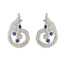 Blue-Sapphire-CZ-Spanish-Hazel-multiple-Stud-Blue-92.5-Silver-Earring