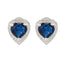 Blue-Sapphire-CZ-Australian-Pilar-multiple-Stud-Blue-925-Silver-Earring