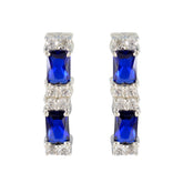 Blue-Sapphire-CZ-American-Aiko-multiple-Stud-Blue-925-Silver-Earring