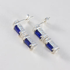 Blue-Sapphire-CZ-American-Aiko-multiple-Stud-Blue-925-Silver-Earring